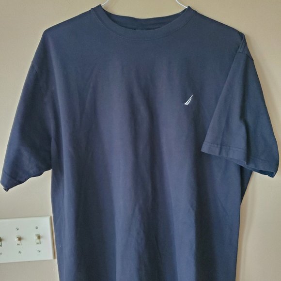 Nautica Men's XL 100% Cotton Navy Blue SS Tee - Picture 1 of 3